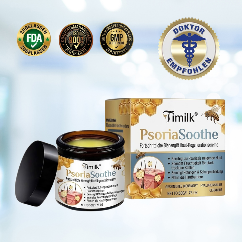 Timilk® PsoriaSoothe Fortschrittliche Bienengift Haut-Regenerationscreme